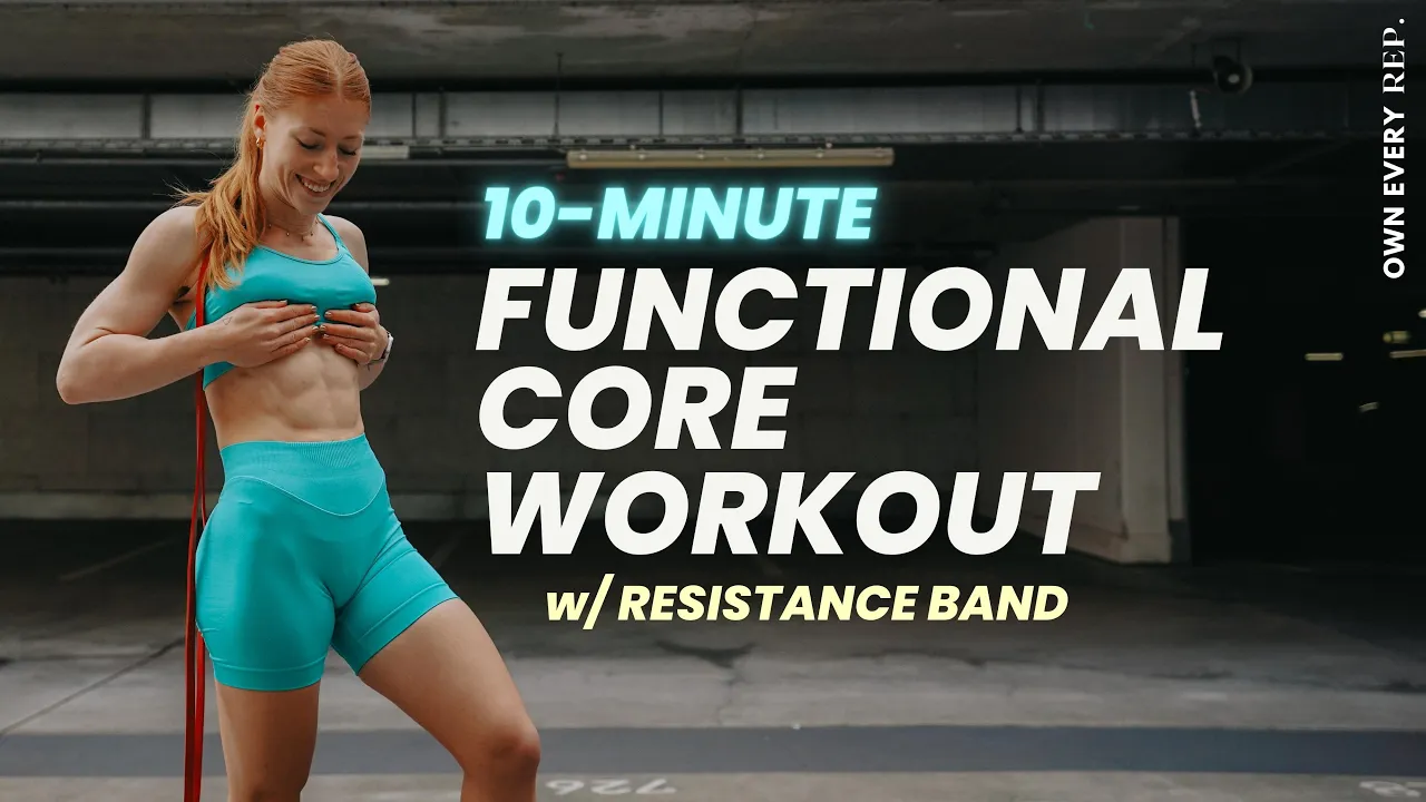 10 Min. Resistance Band Core - INTENSE | NO REPEATS | Functi