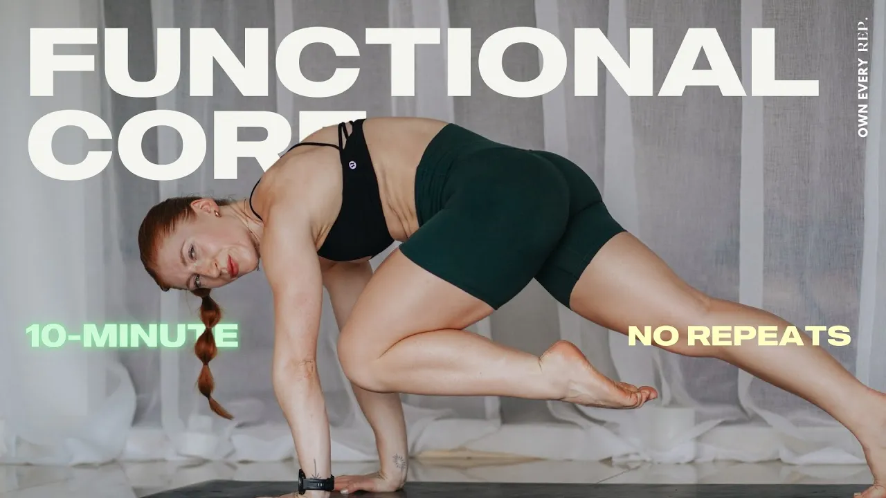 10 Min. Functional Core Workout | NO REPEATS | No Equipment 