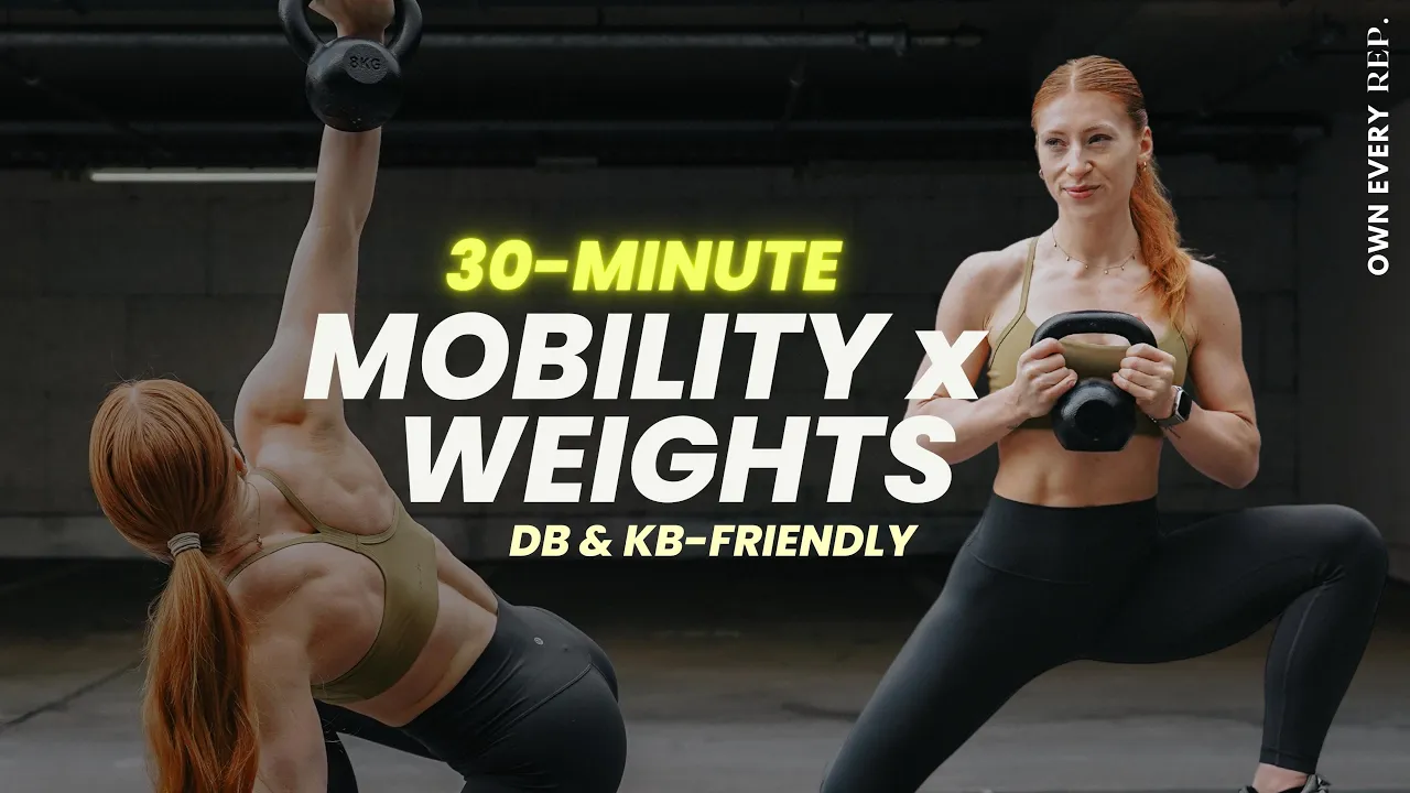 30 Min. Mobility x Weights x Core Workout | Strength & Condi